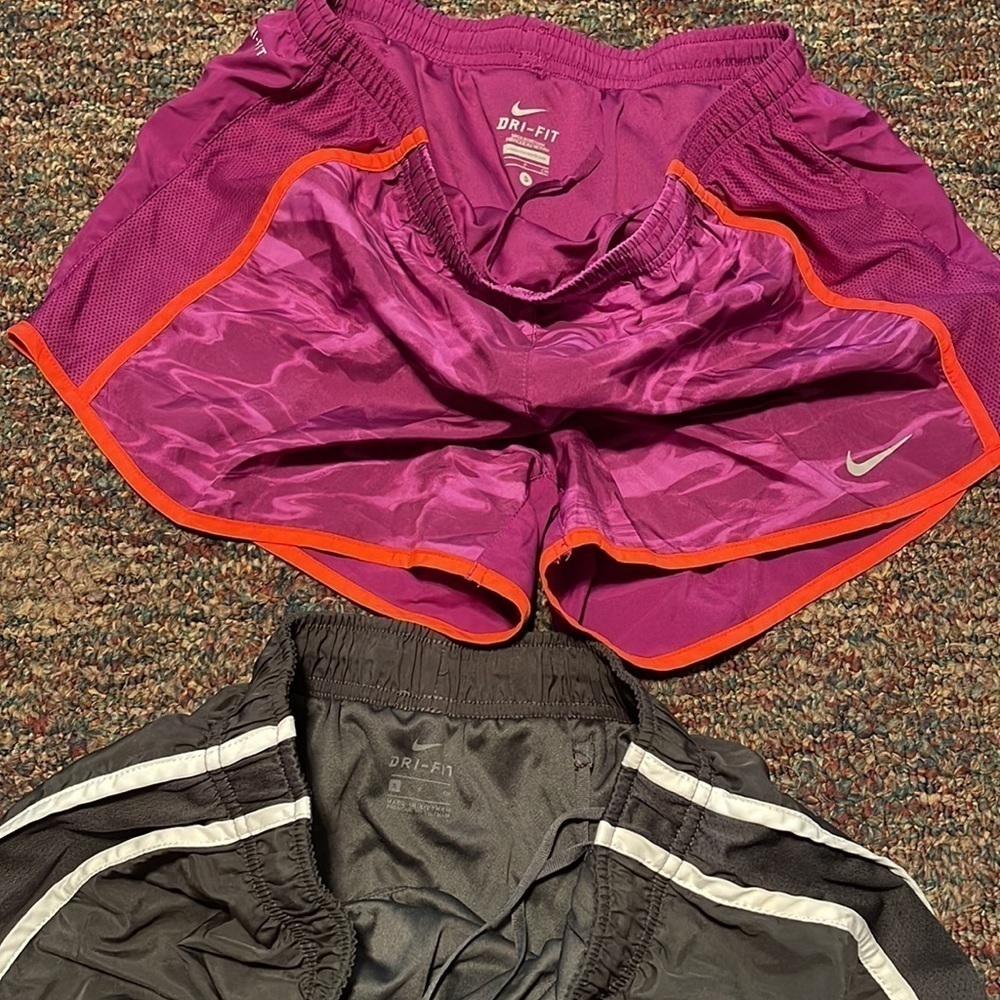 Lot Of 2  Nike DRI-FIT RUNNING SHORTS Built In Brief Small - Picture 2 of 4